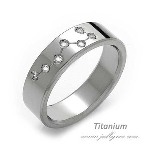 북두칠성 큐빅 Titanium 티타늄 반지쥴리앤코 실버골드주얼리